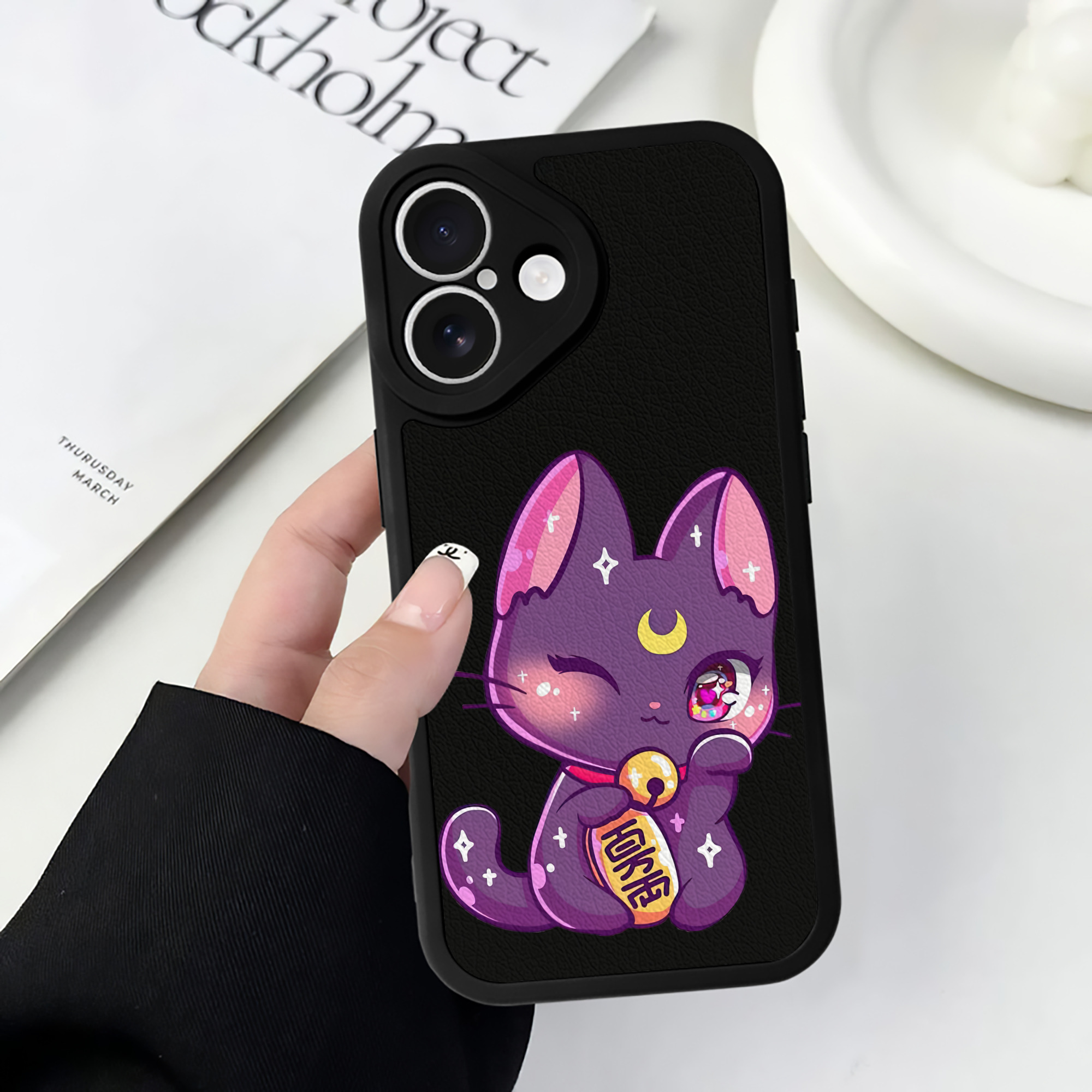 （画像用） 美少女戦士セーラームーン Sailor Moon 【iPhone 16シリーズ対応】シリコンスマホケース（レザー調） 材質：シリコン